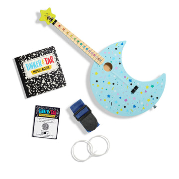 Tinkertar - Moon Guitar - The Easiest Way To Start And Learn Guitar - Premium Wood Construction - 1 Stringed Toy Instrument For