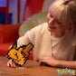 Mega Brands Pikachu Construction Set, 15 cm Articulated Figure, Retro Style, 400 Pieces, Plastic, Collectable Toy, Model HTH74