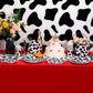Hosuly 6 Pcs Cow Print Tablecloth Kids Birthday Party Plastic Tablecloth Set 54 x 108 Table Cloth Solid Rectangular Table Cove