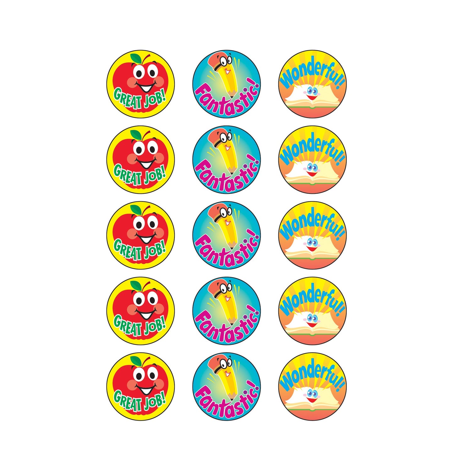 Trend School Time/Apple Stinky Stickers, Classroom Incentives, 60 Count