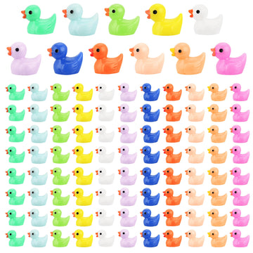 Crtwdman 240 Pcs Mini Ducks Tiny Duck Figurines Bulk For Garden Micro Landscape, Mini Resin Ducks For Dollhouse Aquarium Potted