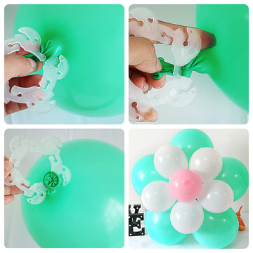 100 Pieces Flower Balloon Clips Balloon Holder Balloon Flower Clips For Balloon Arch For Baby Shower Wedding Event Decorations B