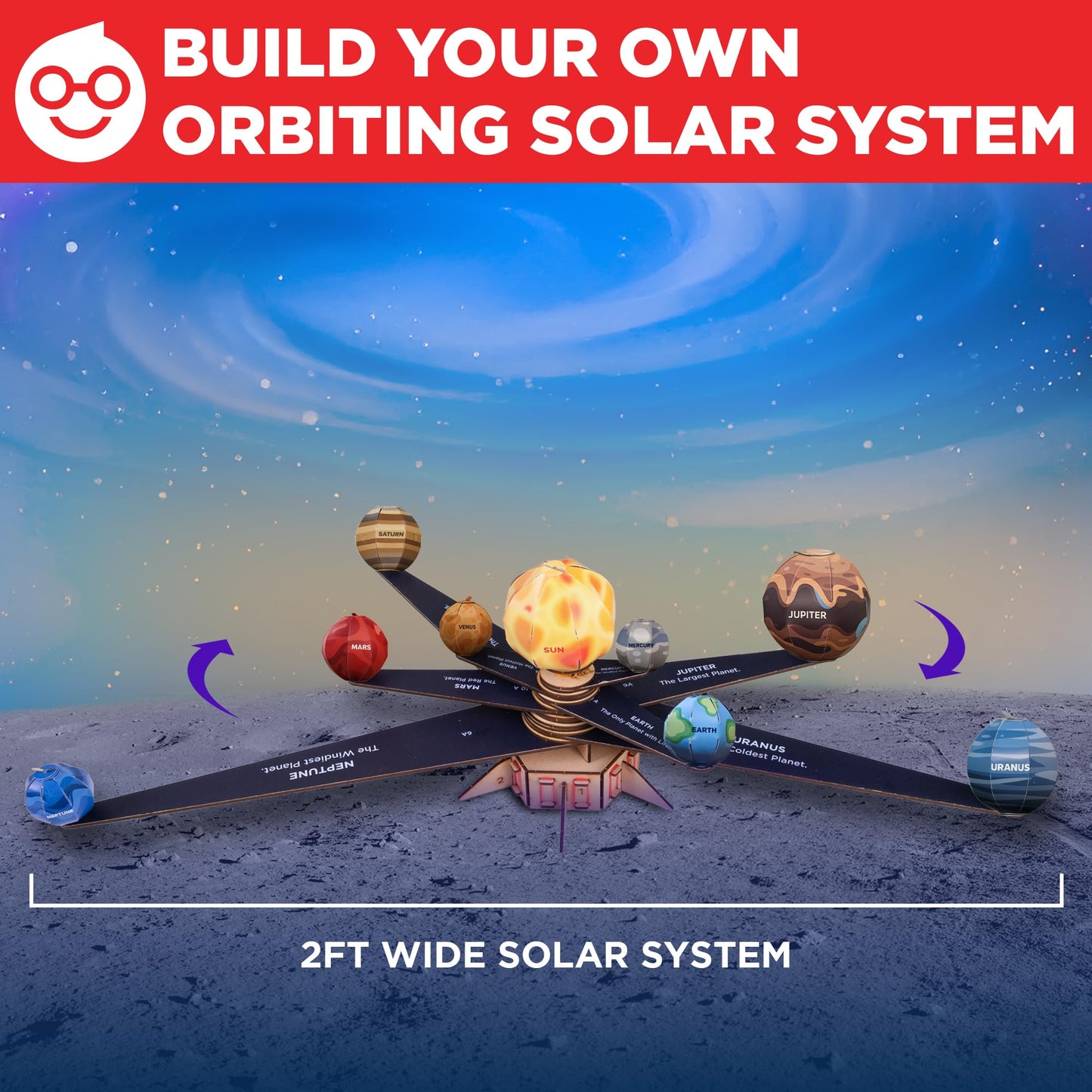 Doctor Jupiter My First Astronaut Kit, Solar System Model Stem Project, Science Kit For Kids Age 5-7-8-10-12 Year Olds | Learnin