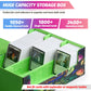 Uaono Card Storage Box For Mtg, Trading Card Deck Box Holds 1800+ With 6 Dividers, Leather Printing Magnetic Closure Card Storage Case Fits Tcg Ccg Sports Cards (Green, Tree)