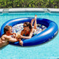JAMBO Huge Round 76 x 76 Tanning Pool Lounger  Pool Float  Inflatable Sun Tanning Pool Float  Tanning Chair  Pool Floats mature-themed  Water Lounge Raft Pool Lounger mature-themeds  Tanning Raft Sunchill Tanning Bed