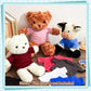 Jecery 8 Pcs Bear Clothes Tee Bear Colorful Tee Shirt Fit 14-18 Inches Bears Sublimation Stuffed Animal Clothes Cute Tiny Clothes Diy Bear Toy Make Your Own Plush Doll Clothes (Dark)
