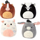 Squishmallows 5'' Donkey, Goat, Horse, Pig & 10'' Octopus 5-Squish Value Pack - One Jumbo & Four Mini Plush For Less - Collectib