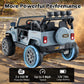 Olakids 2 Seater Ride On Truck, 12V Battery Powered Electric Vehicle For Kids With Remote Control, Power Display, Led Lights, St