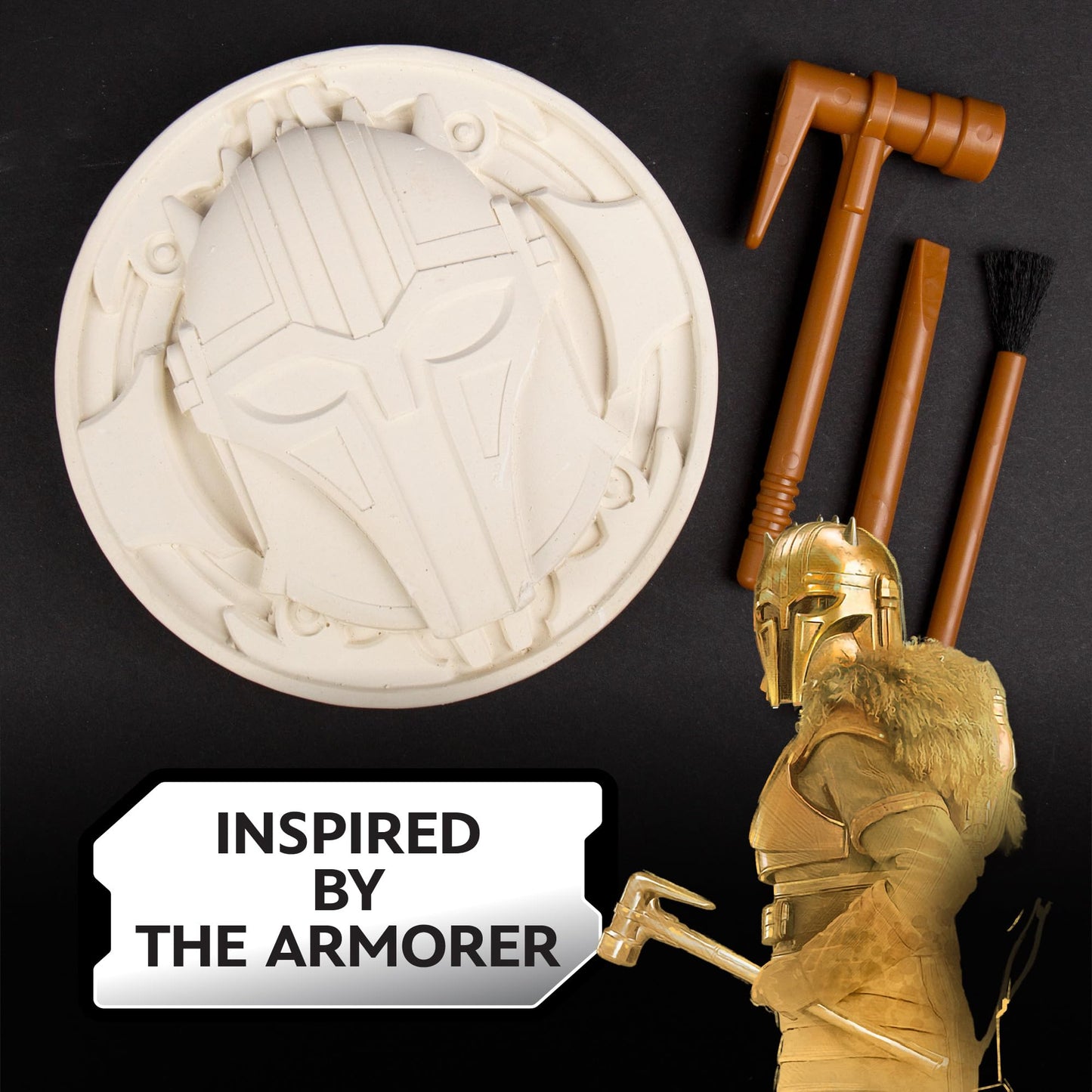 Star Wars The Armorer Gemstone Dig, Reveal 8 Real Gemstones Inside The Armorer'S Helmet, Including Amethyst, Quartz, Red Agate, Star Wars Toys, Science Kits For Kids Age 8-12, Excavation Toys