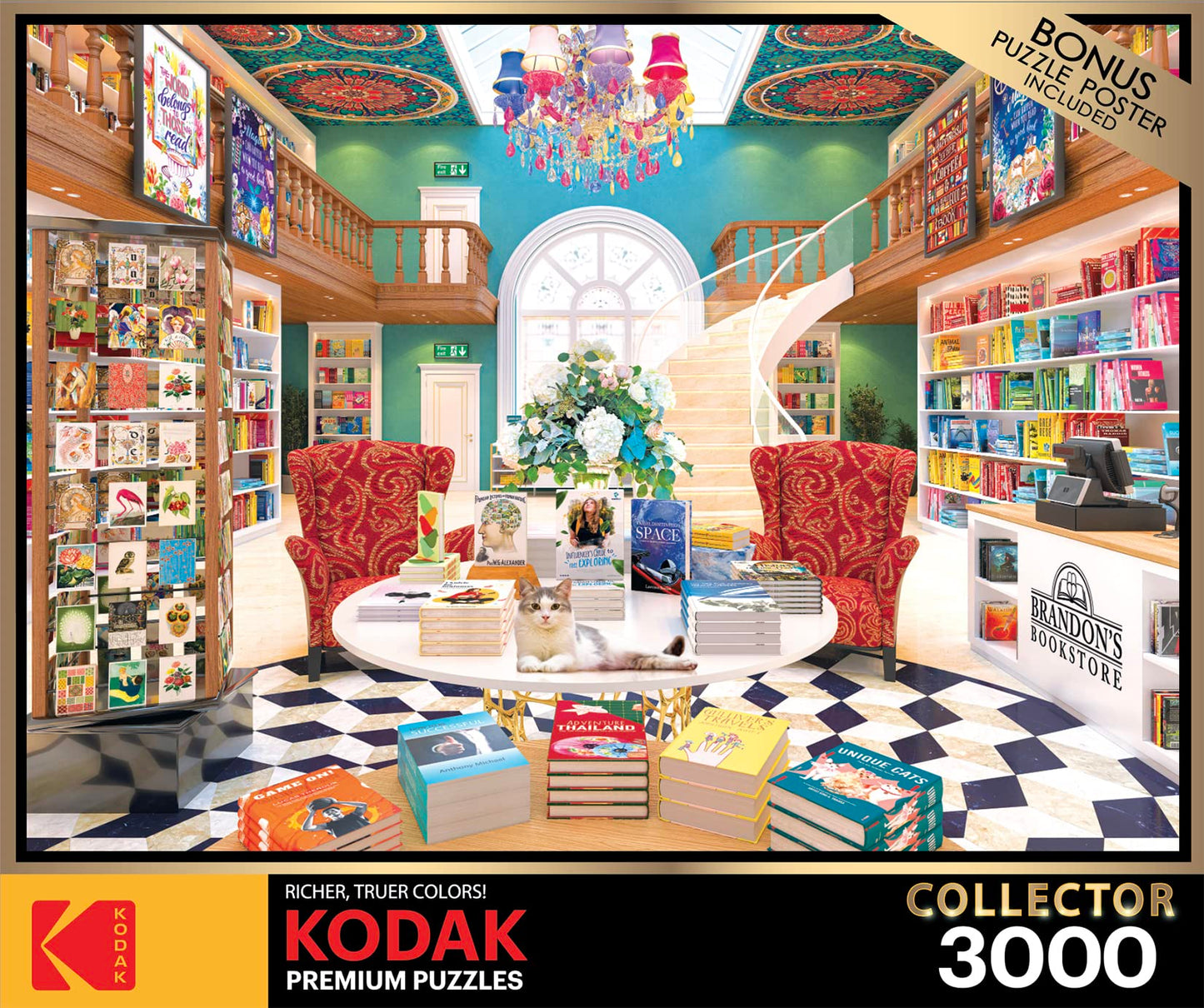 RoseArt 3000 Piece Jigsaw Puzzle for Adults - Kodak Premium - Multi-colored - Model 8150ZZJ-3 - Cardboard