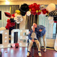 Casino Theme Balloon Arch Kit, 104 Pcs Red Black And Gold Metallic Latex Balloon Garland Kit With Dice Crown Explosion Star For