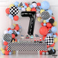 Katchon, Giant Checkered Number 7 Balloon - 40 Inch | 7Th Birthday Balloon For 7Th Birthday Decorations | 7 Balloons For Birthday | Seven Balloon Number | 7 Year Old Balloon For 7 Year Decorations