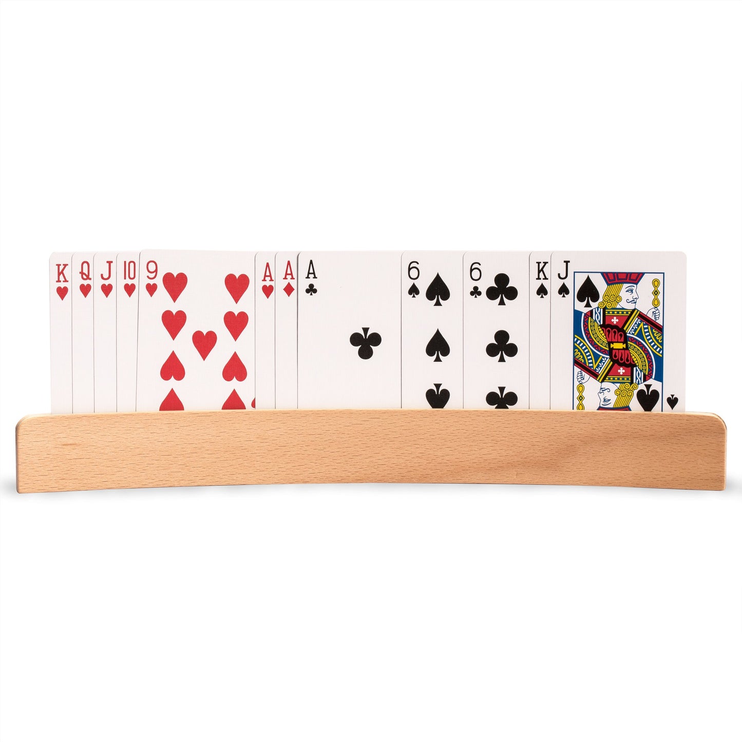 Yellow Mountain Imports Panorama Wooden Playing Card Holders/Racks - Set Of 4 Card Organizers