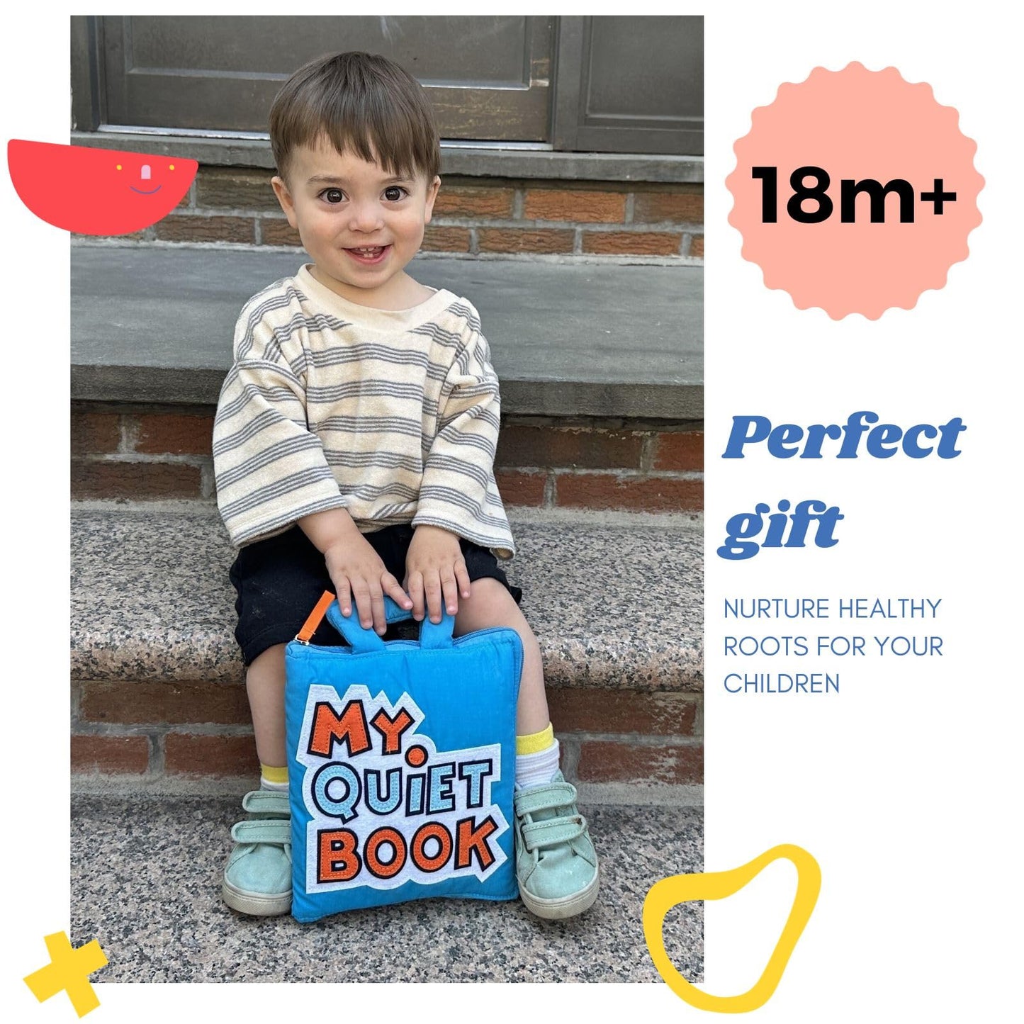 My Quiet Book - Toddler Plane Activities, Car Airplane Montessori Busy Board Book, Easter Basket Stuffers For Toddlers 1-3, Gifts For 1 2 3 4 Year Old Girl, Birthday Gifts Toys Age 2-4