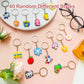 Jongdari 40pcs Cute Keychains for Kids, Random Different Cartoon Assorted Mini Funny Backpack Key Chain Charms Bulk, Classroom P