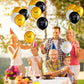 Blulu 45 Piece 12 Inch Birthday Party Latex Balloons Anniversary Decoration White Gold Black Theme Balloon For Birthday Party Supplies Indoor Outdoor Decor(40Th)