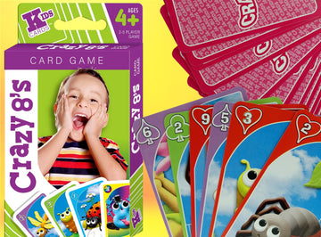 Ja-Ru Crazy 8'S Card Game (4.7' X 3') Classic Crazy Eights Card Game For Kids, Fun Indoor Recess Games For Classroom, Travel Games & Vintage Stocking Stuffers. Crazy8-3604-1S