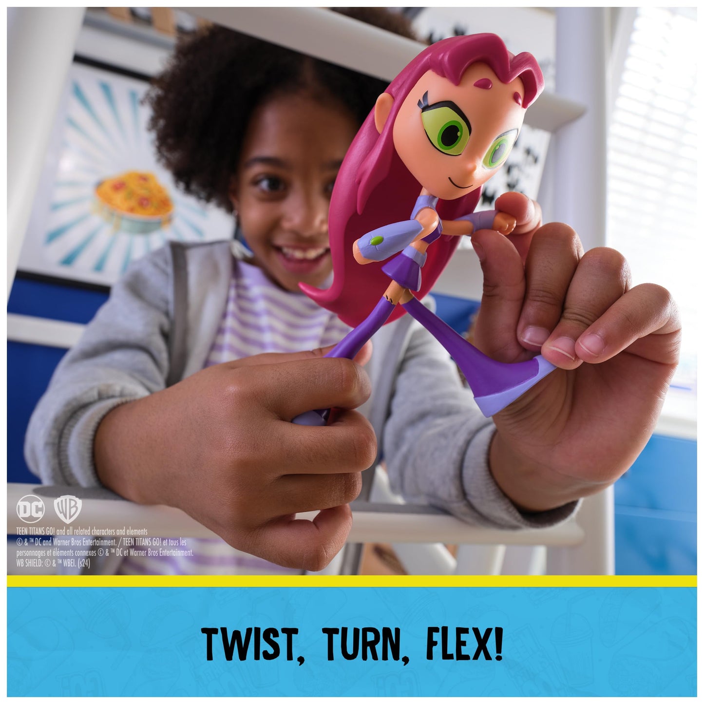 DC Comics Teen Titans Go! Starfire Twisty Titans Flexible Action Figure - Kids Toys for Boys and Girls Ages 4 and Up