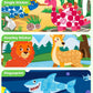 D-FantiX Dot Art Sticker Activity Book with Ink Pad, Mess-Free Finger Painting for Toddlers, Dinosaur, Animal, Outer Space, Vehi