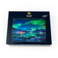 Mypuzzle Aurora Borealis Over Sea Coast, Lights At Night. Northern Lights On Lofoten Islands, Norway - Premium 1000 Piece Jigsaw