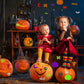JULBEAR 300 Pieces Halloween Foam Stickers Glitter Self-Adhesive Pumpkin Spider Bat Craft Stickers for Kids Halloween Party Favo