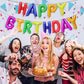 16 Inch Happy Birthday Banner Balloon, Rainbow Happy Birthday Letters Foil Balloons, Self Inflating Multicolor Happy Birthday Ba
