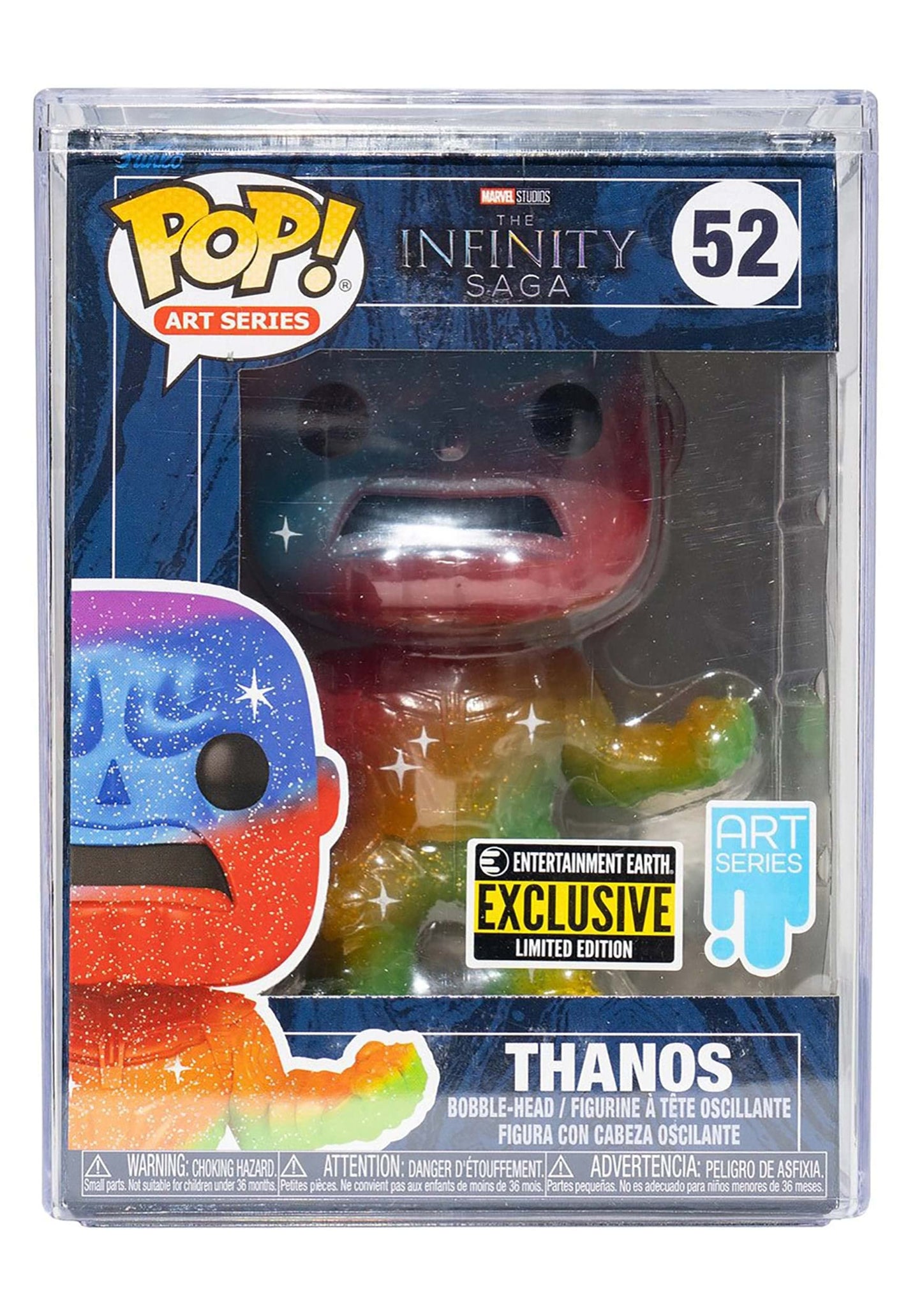 Funko Marvel Infinity Saga Thanos Art Series Pop! Vinyl Figure with enhanced Pop! Protector Entertainment Earth limited availability