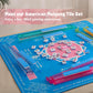 Kyerlish American Mahjong Tile Set with Pink Printed Carrying Bag  166 enhanced Tiles  4 All-in-One Color Racks/Pushers  Mah Jongg Sets  Mahjong Game Set for Travel  Christmas  Birthday Gifts