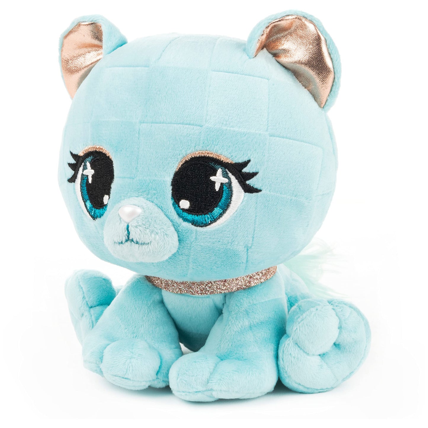 Gund P.Lushes Designer Fashion Pets Audrey Park Panther Premium Cat Stuffed Animal Soft Plush With Glitter Sparkle, Blue, 6