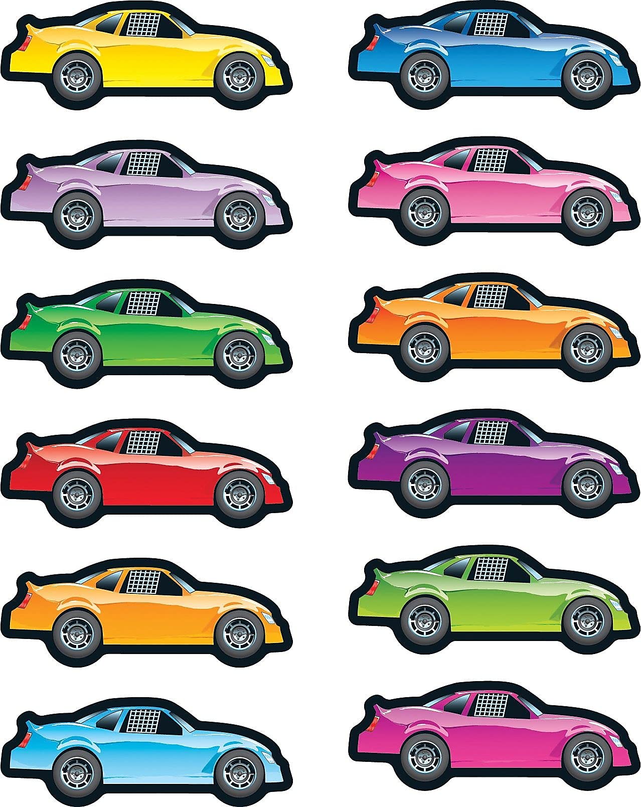 Carson Dellosa 72 Race Car Stickers For Kids, 6 Sheets Of Colorful Car Stickers, Stickers For Kids Classroom, Reward Chart, Sticker Chart, Classroom Rewards, Student Prizes, Car Stickers For Kids