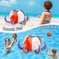 Iplay, Ilearn Pool Wave Kids Octopus Pool Toys, 2-In-1 Inflatable Float Water Game Basketball Hoop Ring Toss Outdoor Swim Cool Summer Family Party Gift 3 4 5 6 7 8 Yr Old Boy Girl Child-Blue Red White
