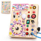 Iabedi Unicorn Busy Board,Montessori Toys For 1-3 Years Old, Wooden Toddler Toys, Sensory Travel Toys, Ideal Gift For 1+ Year Ol