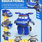 Super Wings 5 Inch Transformer Toys Leo Action Figure, Transforming Airplane To Robot, Season 5 New Character, Fun Toy Plane For 3 4 5 Years Old Boys Girls, Preschool Birthday Gift For Kids, Blue