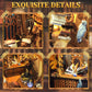 Quanquer Diy Book Nook Kit - Diy Dollhouse Booknook With Led Light - 3D Wooden Puzzle Miniature House Kits Bookends - Diy Crafts For Adults - Bookshelf Insert Decor - Gifts Family And Friends