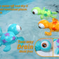 DUCKBOXX XX Wind-up Swimming Sea Turtles Bath Toy, Mold-Free ABS, Multicolor, Small, Model 588, Interactive Montessori Toy for Kids 18M+ (3pcs)