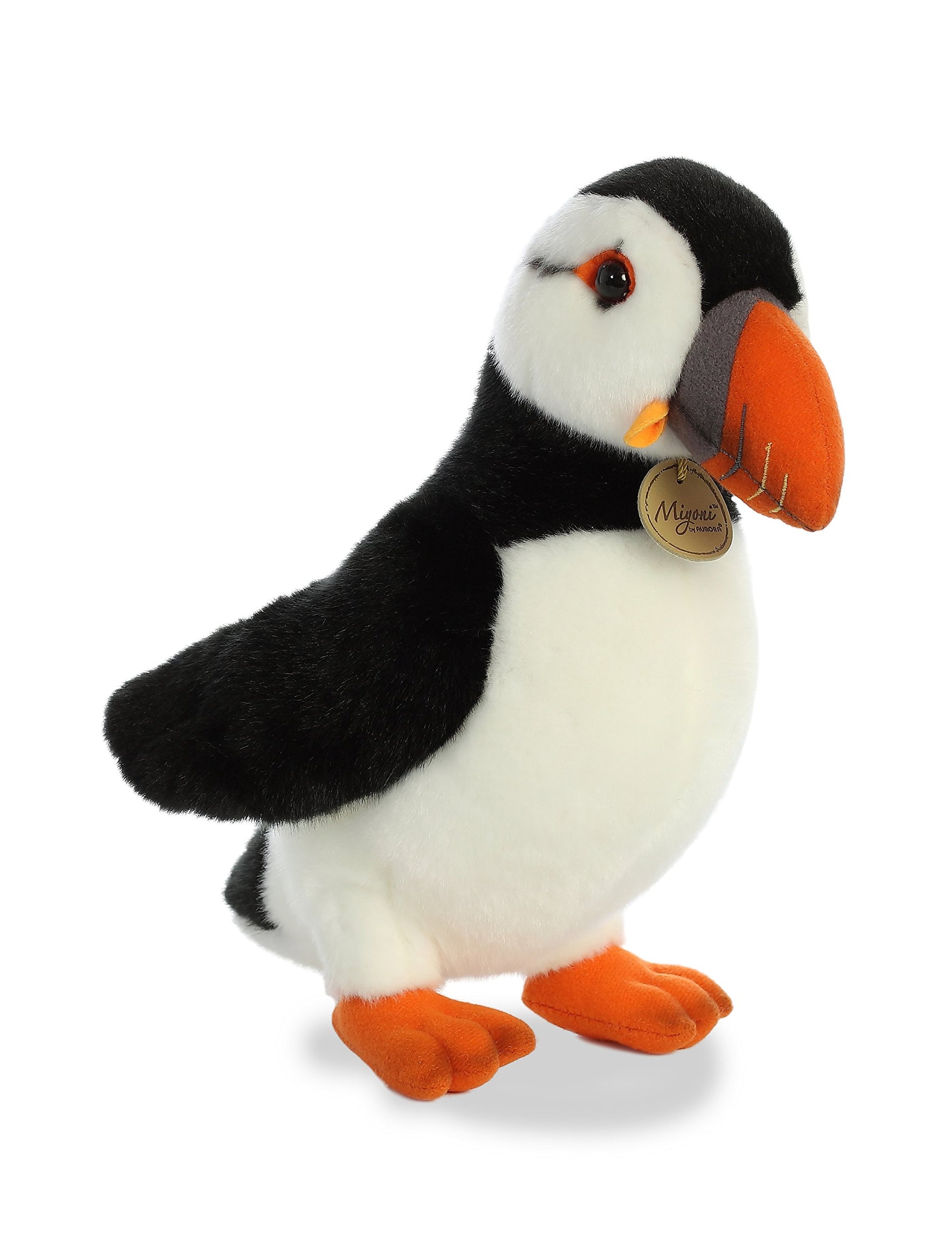 Aurora Realistic Miyoni Puffin Stuffed Animal - Lifelike Detail - Cherished Companionship - Black 10.5 Inches
