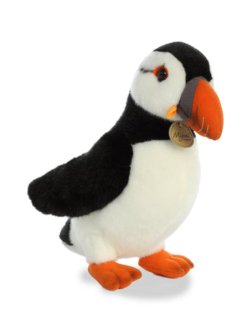 Aurora Realistic Miyoni Puffin Stuffed Animal - Lifelike Detail - Cherished Companionship - Black 10.5 Inches