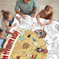 Naozinebi Pirate Coloring Poster For Kids Giant Coloring Poster Large Treasure Hunt Coloring Tablecloth Jumbo Coloring Books For