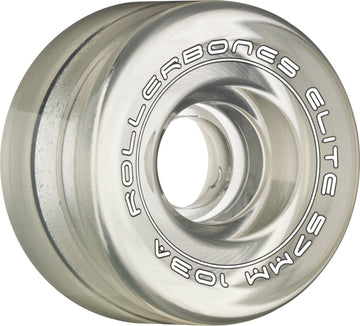 Rollerbones Art Elite 103A Competition Roller Skate Wheels (Set Of 8), Clear, 62Mm