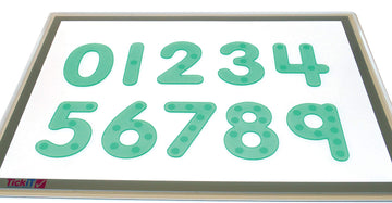 Tickit Silishapes Dot Numbers - Set Of 10 - Transparent Silicone Numbers With Corresponding Dots To Count - Teach Numbers, Counting And Subitizing