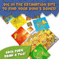 Continuum Games - Digging Dino Bones Board Game, Kids Aged 4 & Up