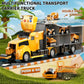NIPLOOOW Construction Trucks Toy Set with Play Mat, Carrier Truck Play Vehicles Set for 3 4 5 6 Years Old Boys Kids, Die-Cast Ca