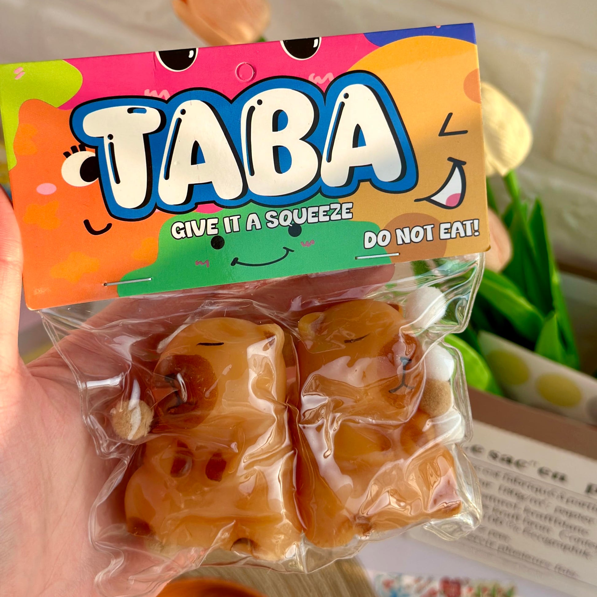 Taba Squishy Toys Valentines Cat Paw Cute Kawaii Squeeze Toys  Sticky Squishy Fidget Toys Silicone Squeeze Toy for Stress Relief Cute Soft Toys Best Valentines Gift for Anniversary (2pcs Capybara)