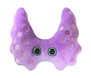 GIANTmicrobes Thyroid Plush Stuffed Animal - Light Blue, Hypothyroid Gift, Thyroid Surgery Recovery, Model 846869010695