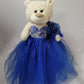 KINNEX COLLECTIONS SINCE 1997 20'' Teddy Bear with Elegant Dress (Centerpiece) ~ B16631N-15 (Royal Blue)