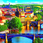 Roseart - Kodak - Scenic Old Town Bridges Over The Vltava River Prague Czech Republic - 1500 Piece Jigsaw Puzzle For Adults