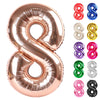 Rose Gold Number 8 Balloon 40 Inch, 8 Balloon Number, 8Th Birthday Decorations, Rose Gold Party Supplies For Boys Girls