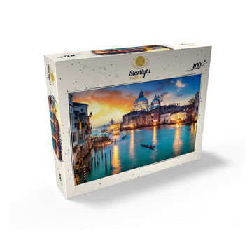MyPuzzle Grand Canal with Gondola at Sunset Venice Italy - enhanced 100 Piece Jigsaw Puzzle for mature-themeds