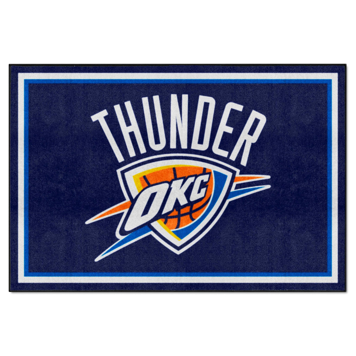 FANMATS 9411 Oklahoma City Thunder 5ft. x 8 ft. Plush Area Rug