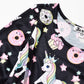 Unicorn Dresses for Girls 7-16 Long Sleeve Unicorn Clothes Swing Dress Black